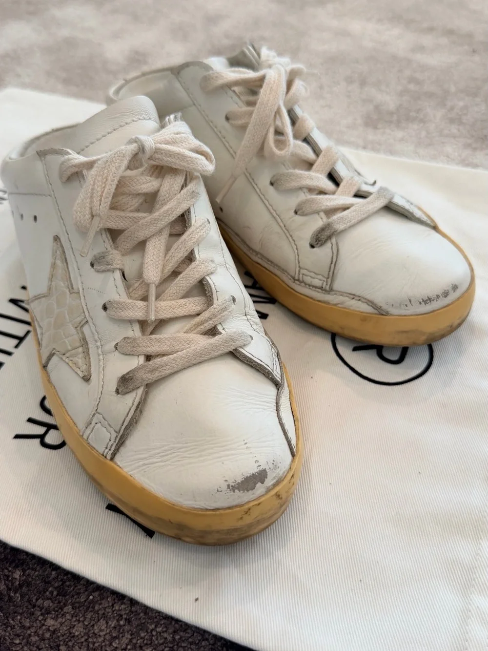 Golden Goose White Super-Star Sabot Sneakers